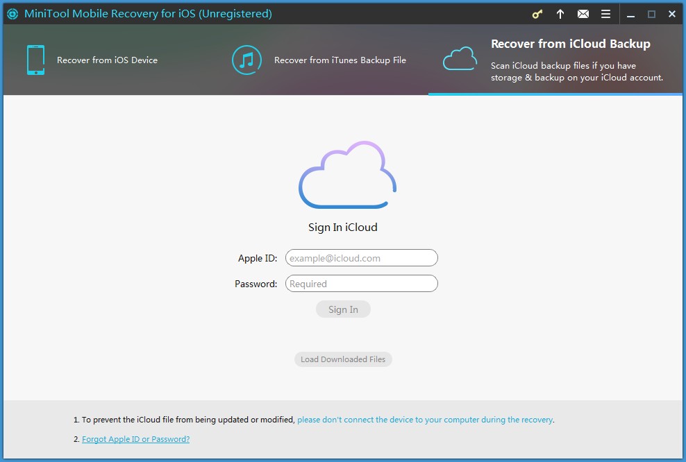 recover from iCloud backup